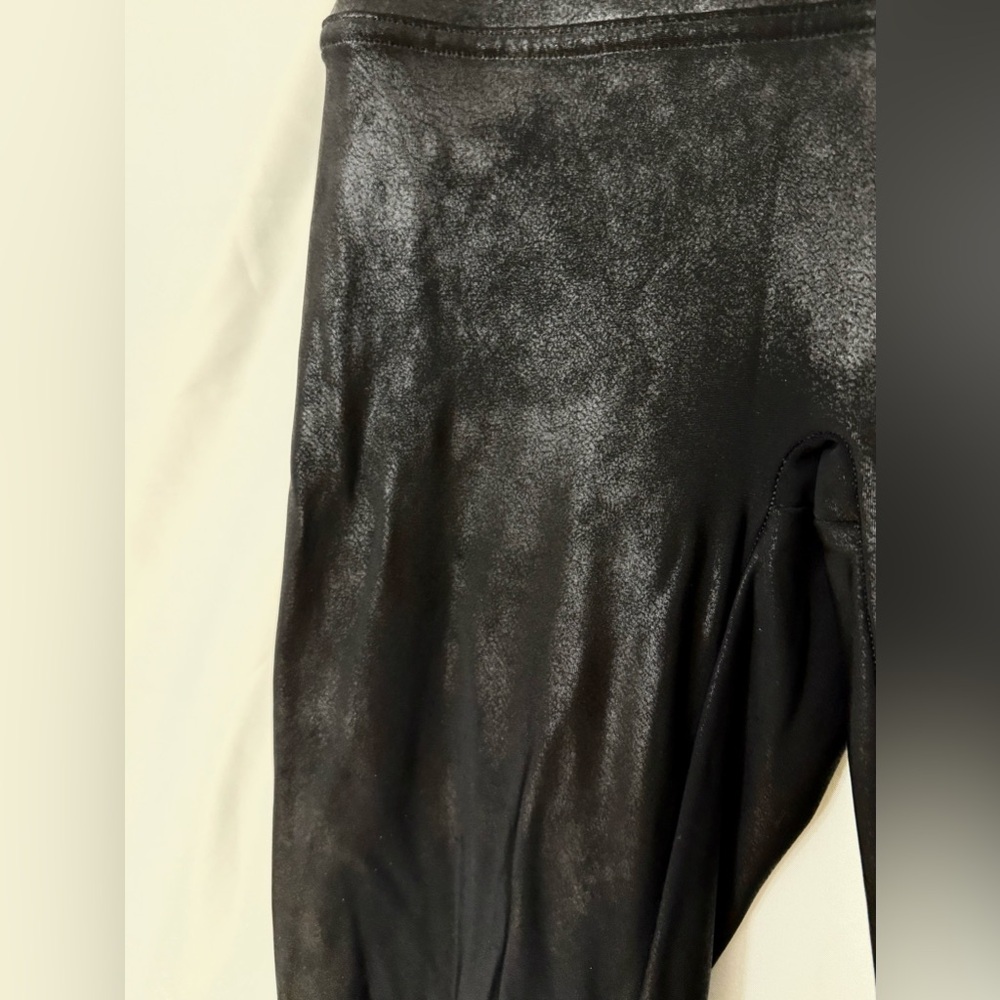 Spanx Faux Leather Full Length Leggings With Shaping Waistband Size Medium - Picture 6 of 13